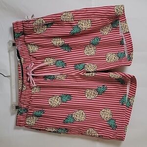 NWT Club room Pineapple striped swim trunks
